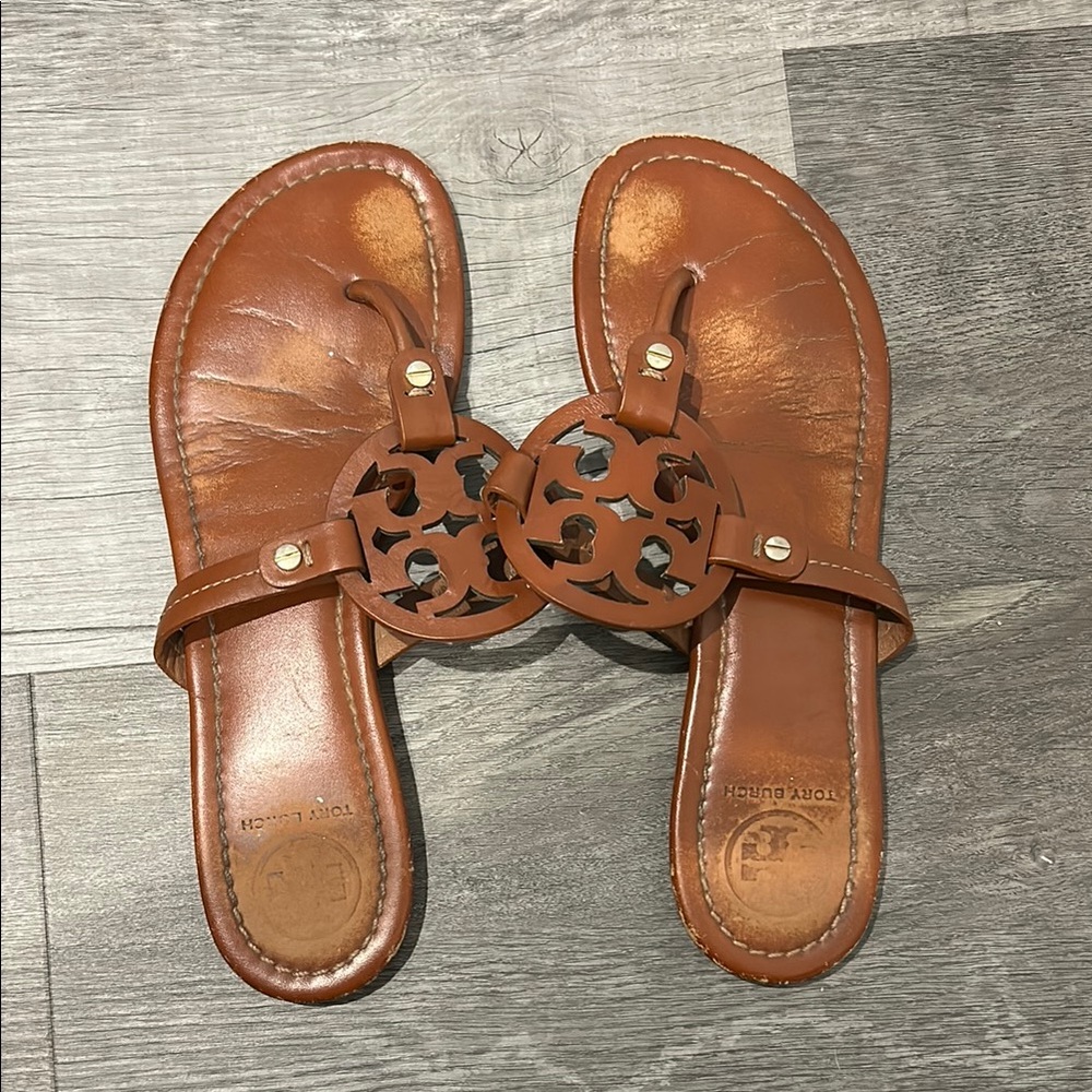 Tory Burch Tan Leather Sandals